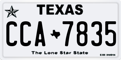 TX license plate CCA7835