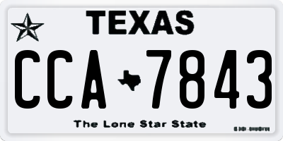 TX license plate CCA7843