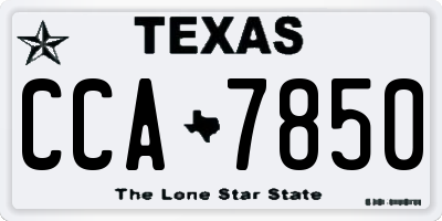 TX license plate CCA7850