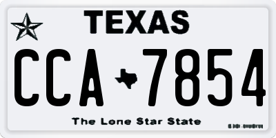 TX license plate CCA7854