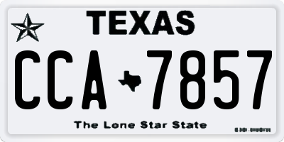 TX license plate CCA7857