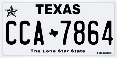 TX license plate CCA7864