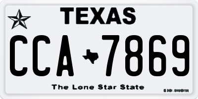 TX license plate CCA7869