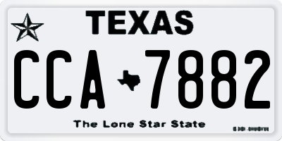 TX license plate CCA7882