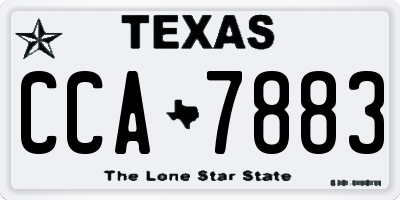 TX license plate CCA7883