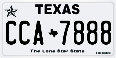 TX license plate CCA7888