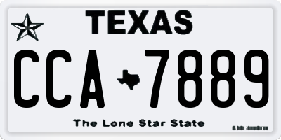 TX license plate CCA7889