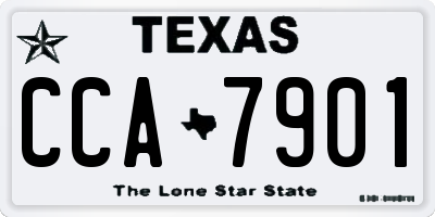 TX license plate CCA7901