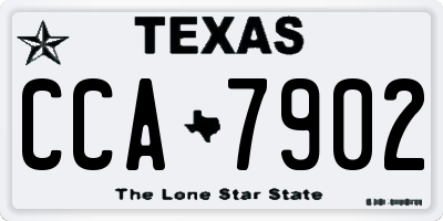 TX license plate CCA7902