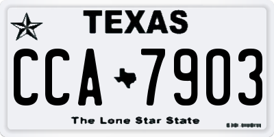 TX license plate CCA7903
