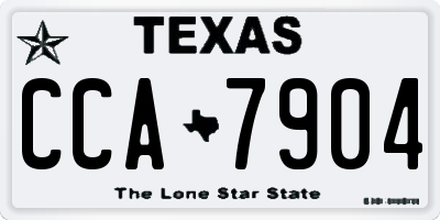 TX license plate CCA7904