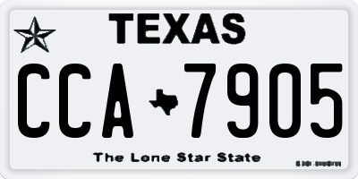 TX license plate CCA7905