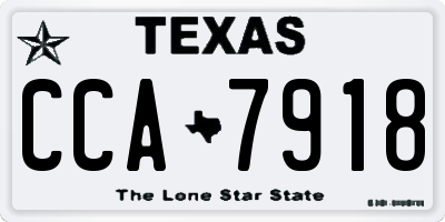 TX license plate CCA7918
