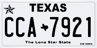 TX license plate CCA7921
