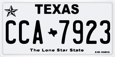 TX license plate CCA7923