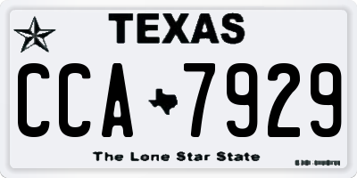 TX license plate CCA7929