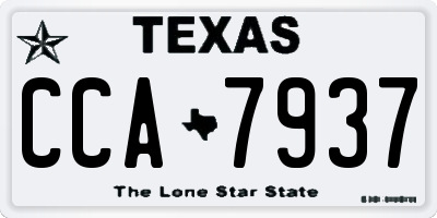 TX license plate CCA7937