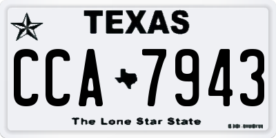 TX license plate CCA7943