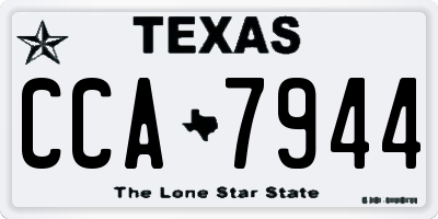 TX license plate CCA7944