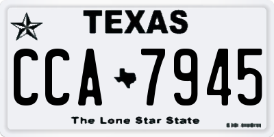 TX license plate CCA7945