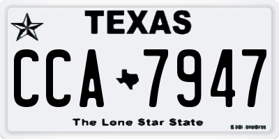 TX license plate CCA7947