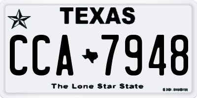 TX license plate CCA7948