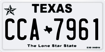 TX license plate CCA7961