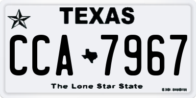 TX license plate CCA7967