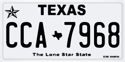 TX license plate CCA7968