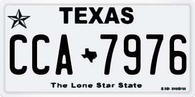 TX license plate CCA7976