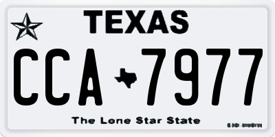 TX license plate CCA7977