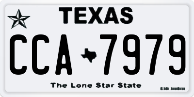 TX license plate CCA7979