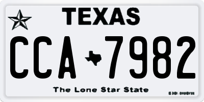 TX license plate CCA7982