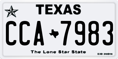 TX license plate CCA7983