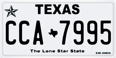 TX license plate CCA7995