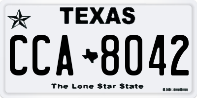 TX license plate CCA8042