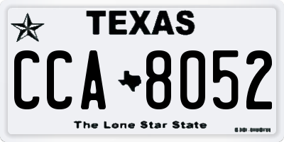 TX license plate CCA8052