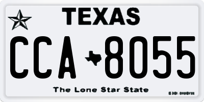 TX license plate CCA8055