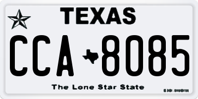 TX license plate CCA8085