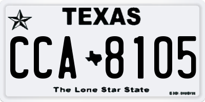 TX license plate CCA8105