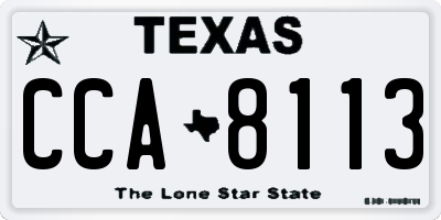 TX license plate CCA8113