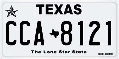 TX license plate CCA8121