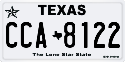 TX license plate CCA8122