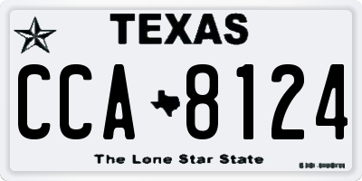 TX license plate CCA8124