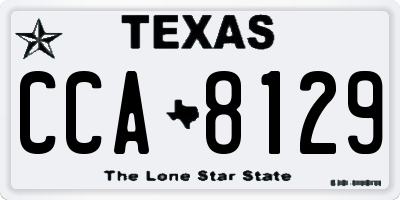 TX license plate CCA8129