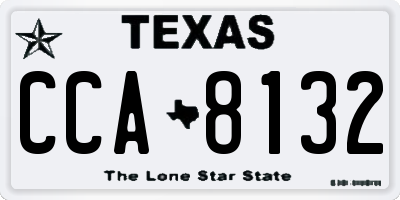 TX license plate CCA8132