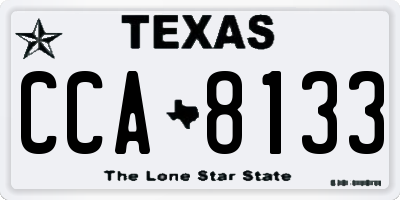 TX license plate CCA8133
