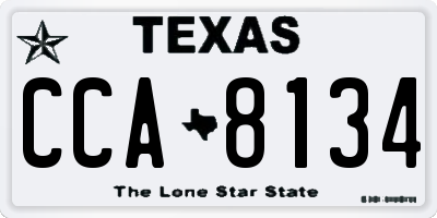 TX license plate CCA8134