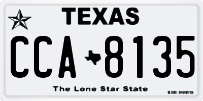 TX license plate CCA8135