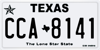 TX license plate CCA8141